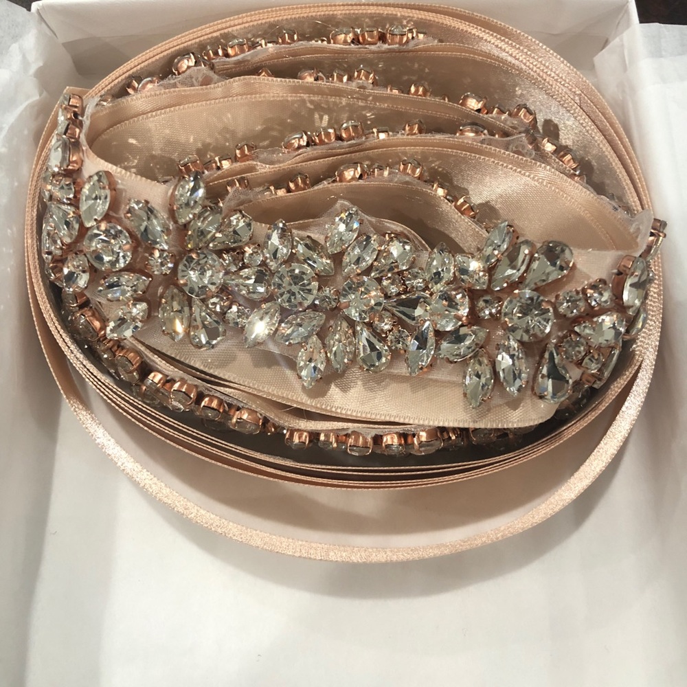 Rose Gold Wedding Dress Sash